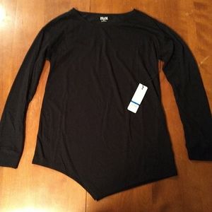 NWT Zelos long sleeve solid black shirt size XL
